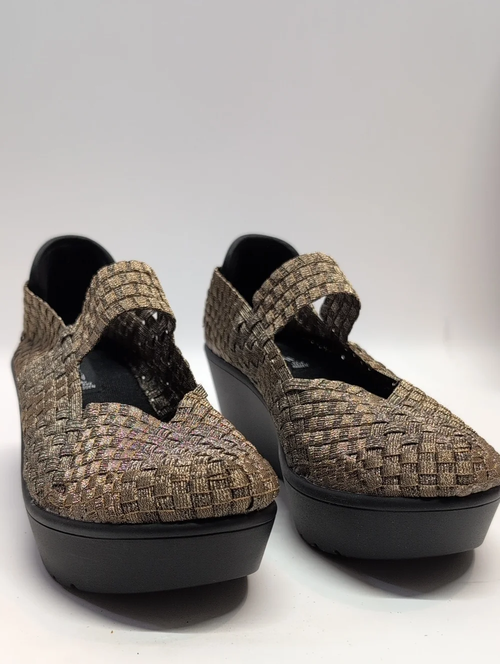 Steven By Steve Madden Bronze Woven Mary Jane Wedge